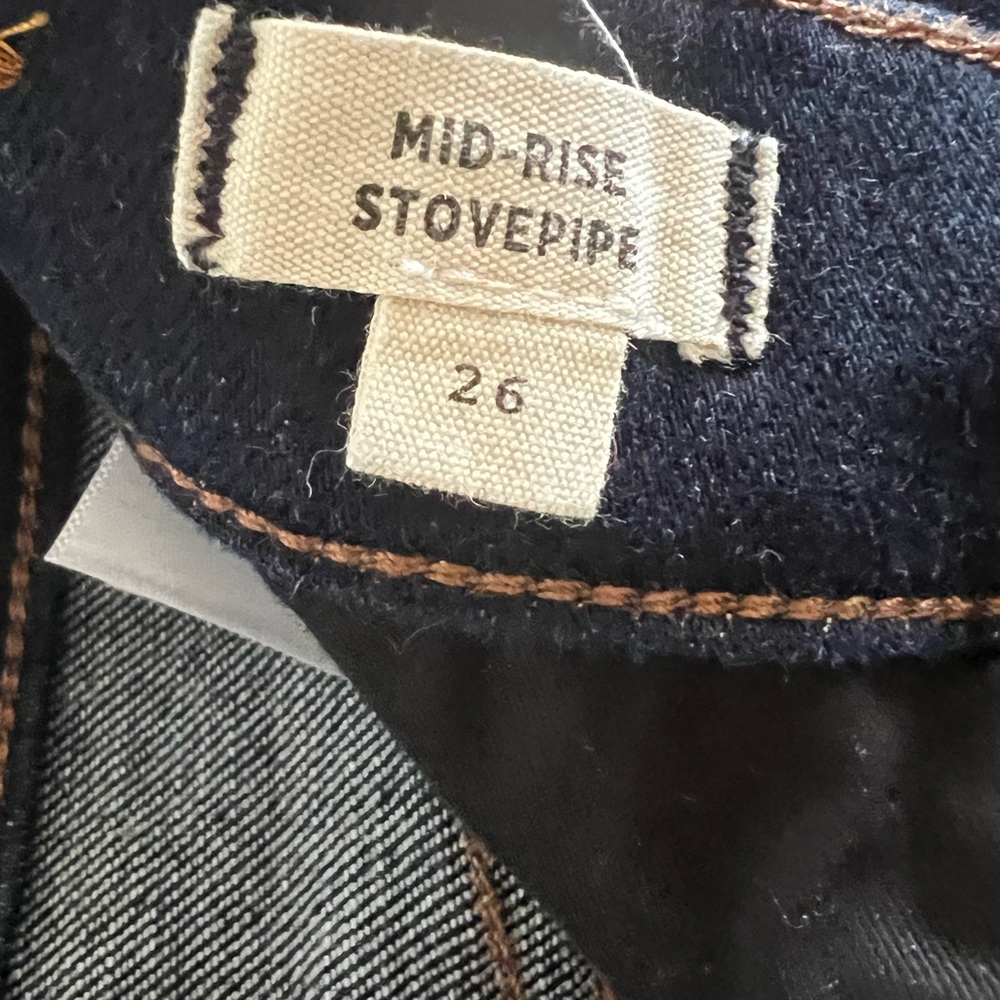 MADEWELL MIDRISE STOVEPIPE JEAN DARKWASH STRETCHY SZ 26 EUC - Picture 4 of 8